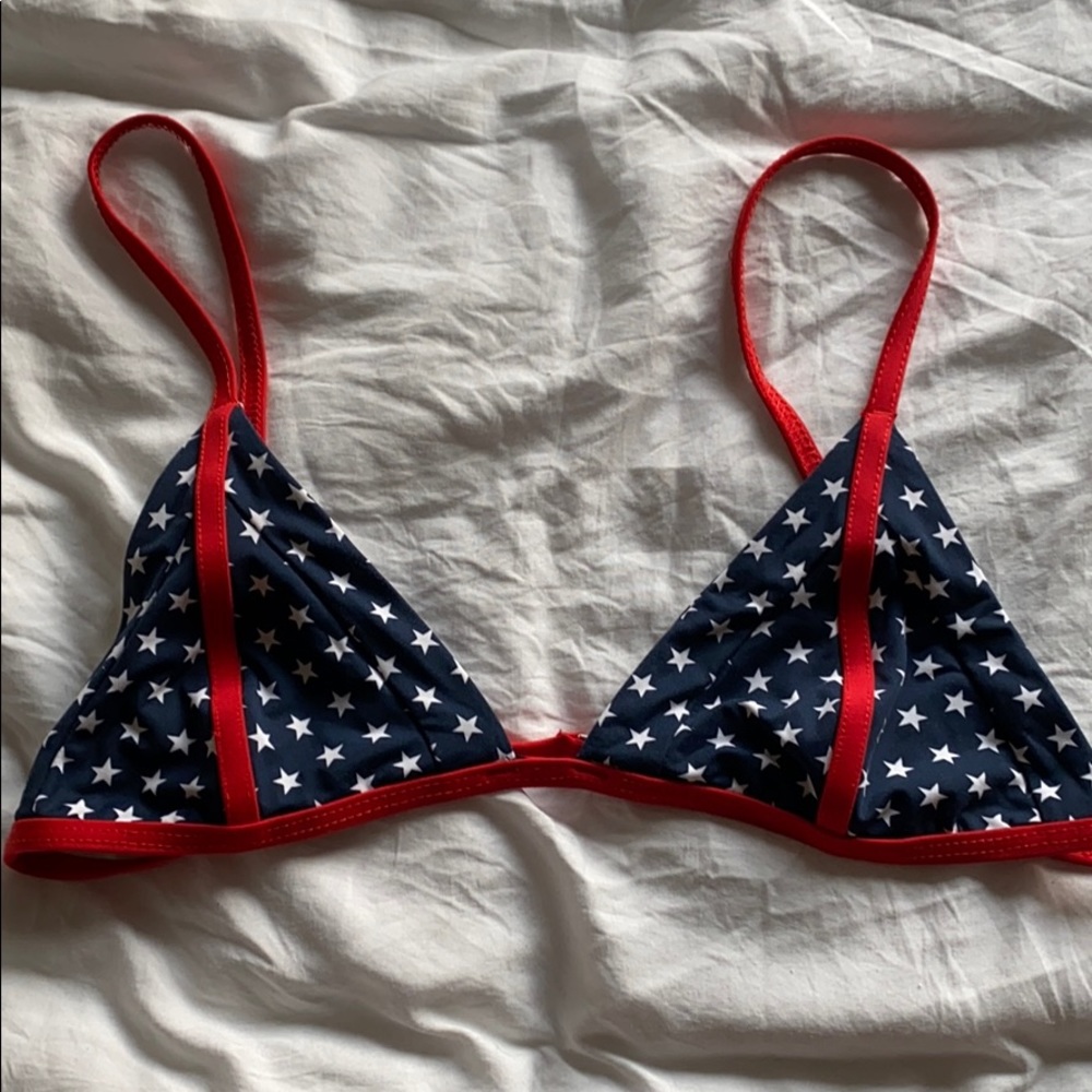 Frankies bikinis Red white and You Valentina top